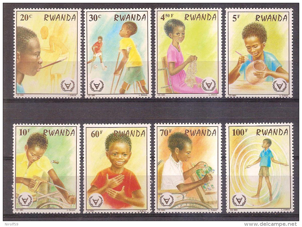 Rwanda 1981 - International Year Of The Disabled - Unused Stamps