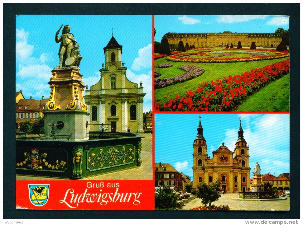 GERMANY  -  Ludwigsburg  Multi View  Used Postcard As Scans - Ludwigsburg