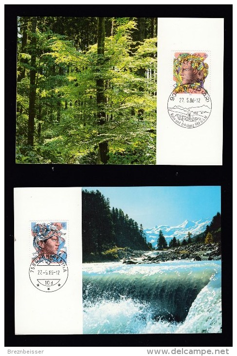 Schweiz MiNr. 1315 / 1316 Umweltschutz Maximumkarte MK 10/11 - Maximumkarten (MC)