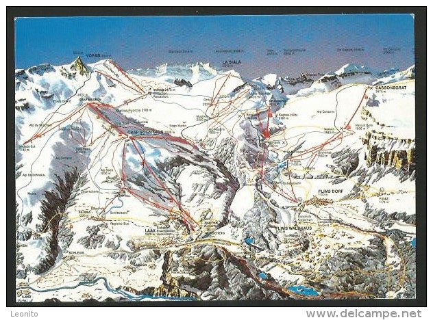 FLIMS LAAX FALERA GR Skigebiet 1993 - Falera