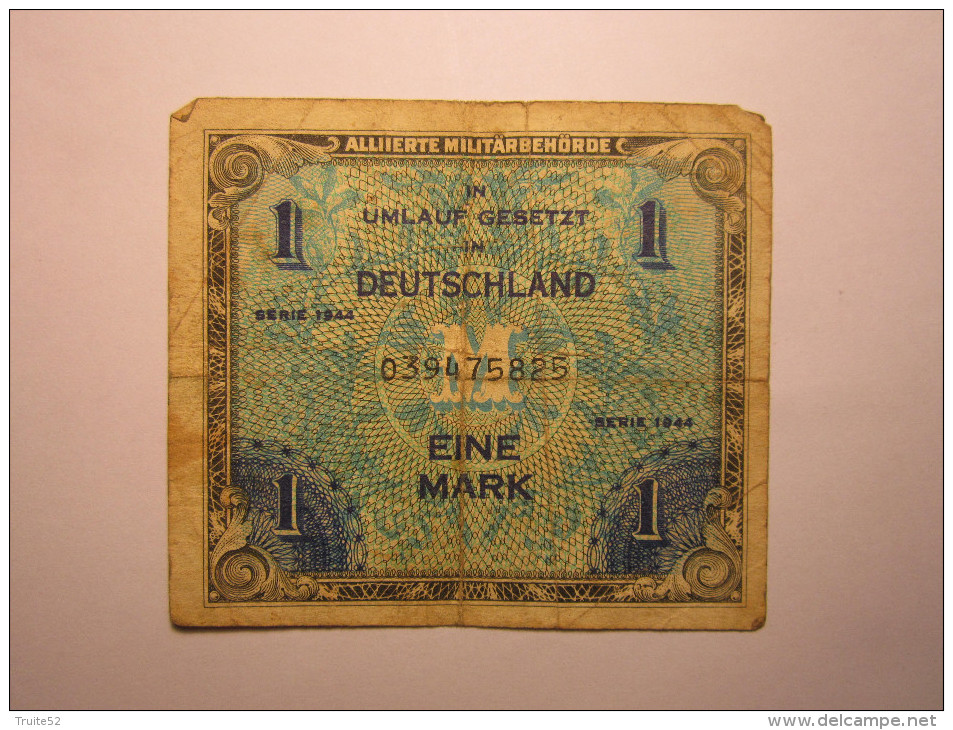 Allemagne, Germany, 1 Mark, Occupation Alliés, Séries 1944 - 1 Mark