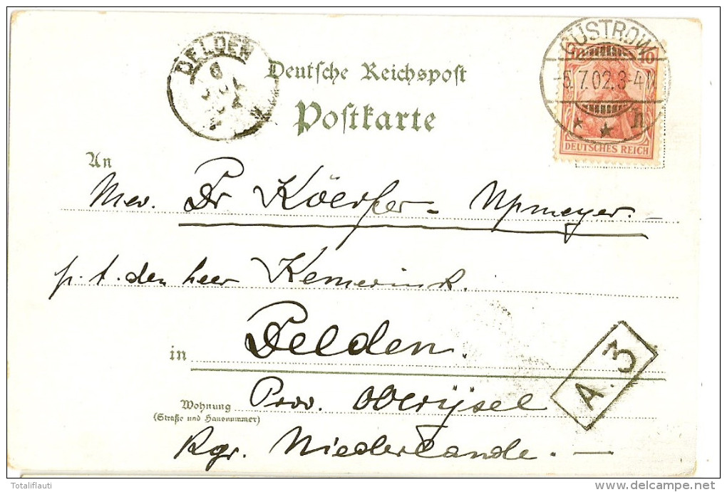 Gruss Aus Güstrow Rathaus Vornehm Gekleidete Bürger Versammeln Sich 5.7.1902 Gelaufen - Guestrow