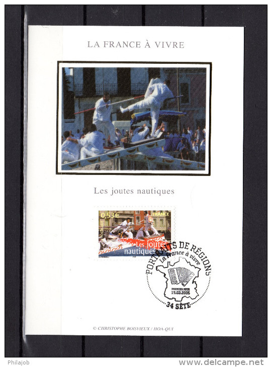 Carte Maximum En Soie De 2005 N° YT 3767 " LA FRANCE A VIVRE : LES JOUTES NAUTIQUES " En Parfait état. CM - 2000-2009