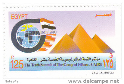 Stamps EGYPT 2000 SC-1748 THE 10TH SUMMIT GROPE OF 15 MNH */* - Unused Stamps