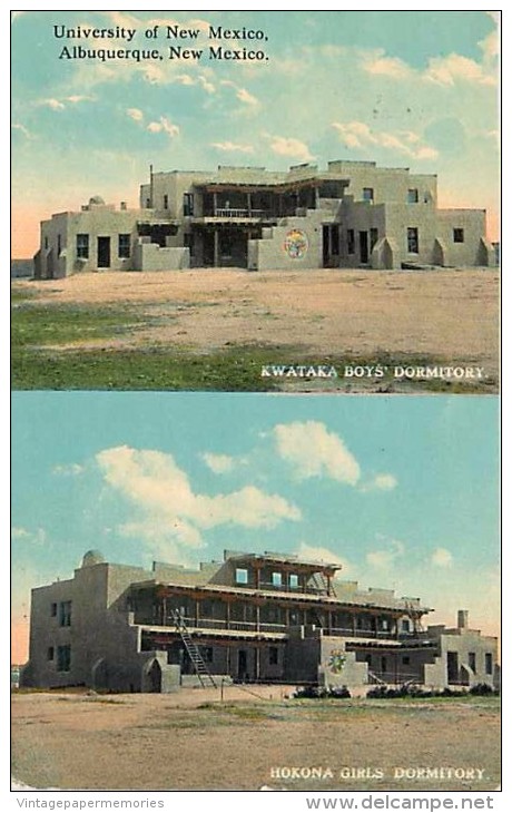 242197-New Mexico, Albuquerque, University Of New Mexico, Kwataka Indian Boys' Dormitory, Hokona Indian Girls' Dormitory - Albuquerque