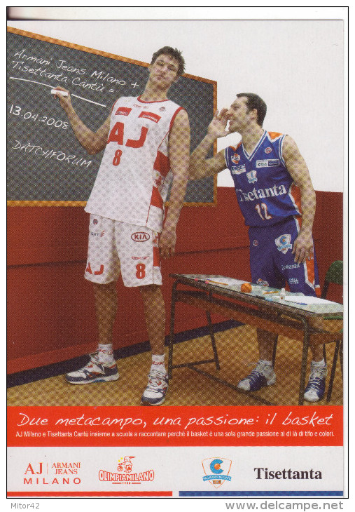 10-Sport-Basket-Pallacanestro-Due Metacampo-Una Passione Per Il Baskrt-Promocard 7905 - Basket-ball