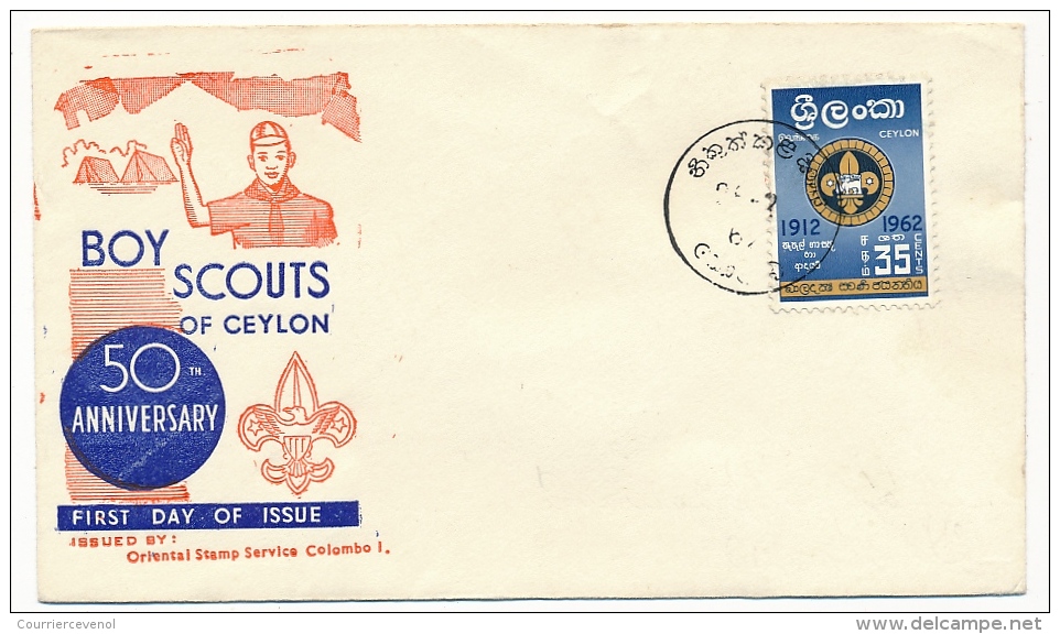 Ensemble de 8 FDC au Thème SCOUTISME - USA, Inde, Australie, Ceylan ...