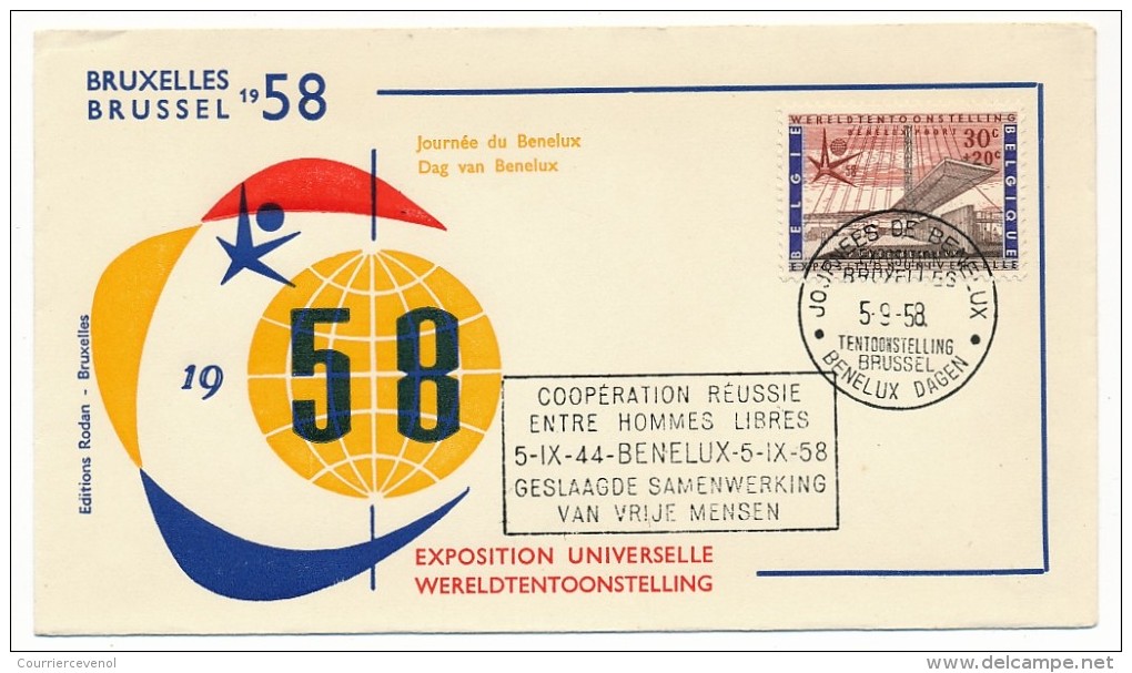 Lot De 8 Enveloppes EXPOSITION UNIVERSELLE DE BRUXELLES 1958 - Cachets Temp. Belgique, Italie, USA, Tchécoslovaquie - 1958 – Bruxelles (Belgique)