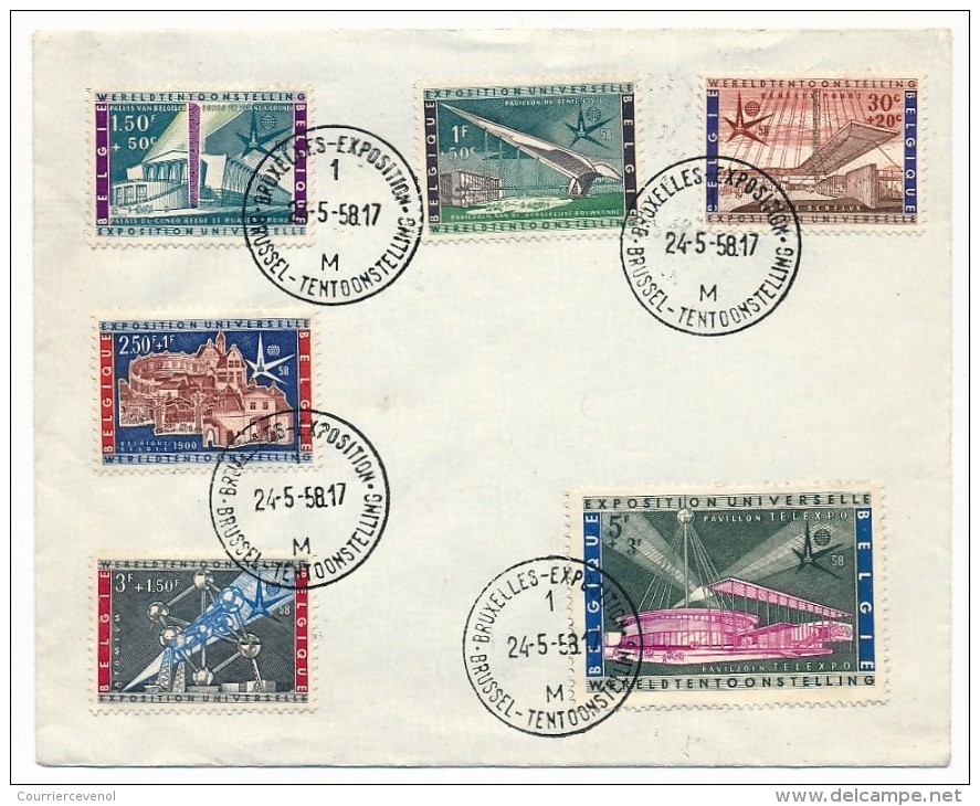 Lot De 8 Enveloppes EXPOSITION UNIVERSELLE DE BRUXELLES 1958 - Cachets Temp. Belgique, Italie, USA, Tchécoslovaquie - 1958 – Bruxelles (Belgique)