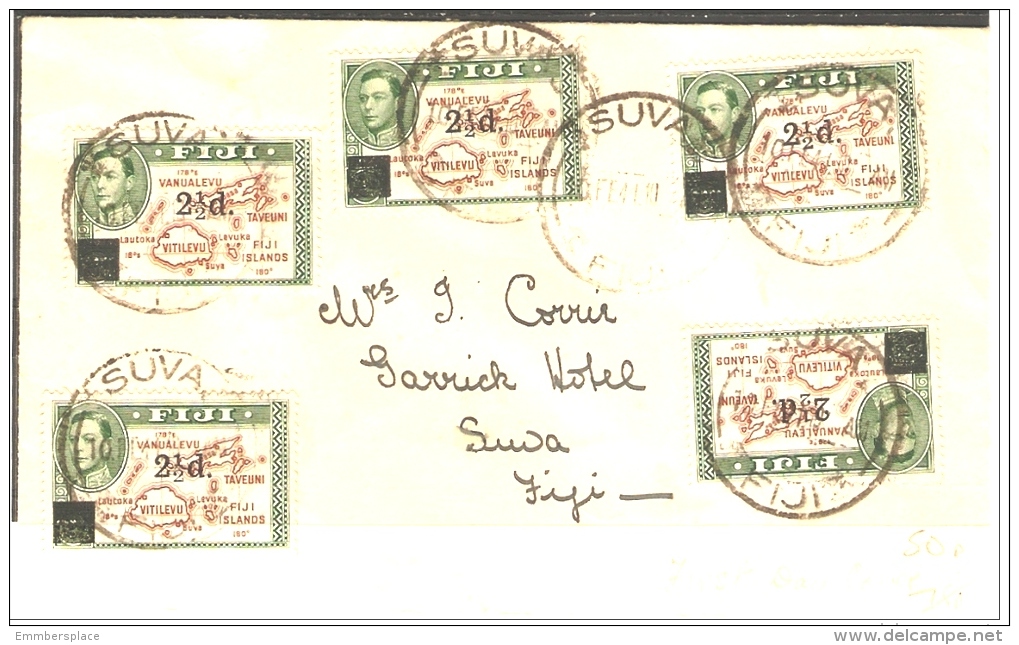 FIJI - 1941 KGVI First Day Cover For Surcharge Issue - Fiji (...-1970)