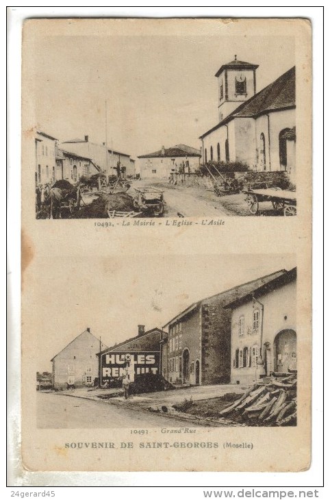 CPSM SAINT GEORGES (Moselle) - Souvenir De....la Mairie, La Grand Rue - Other & Unclassified