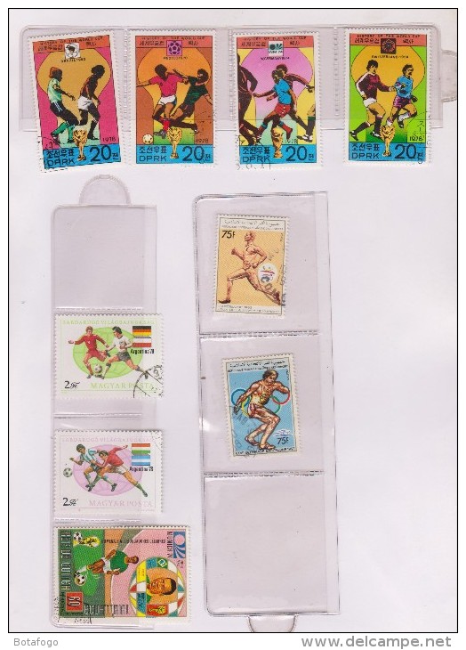 9 TIMBRES OBLITERES   FOOT Et SPORTS DIVERS PAYS - Usados