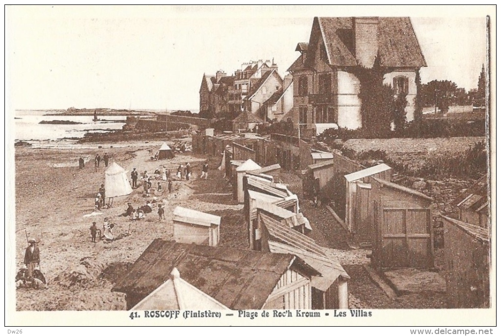 Roscoff (Finistère) - Plage De Roc'h Kroum - Les Villas - Edition Nédelec - Carte N° 41 Non Circulée - Roscoff