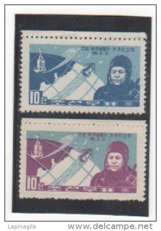 COREE DU NORD 1961 YT N° 306-307 Neufs**  GAGARINE - Corea Del Nord