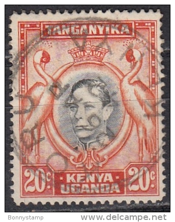 Kenya, Uganda & Tanzania, 1941 - 20c  Kavirondo Cranes, Perf. 14 - Nr.74d Usato° - Kenia (1963-...)