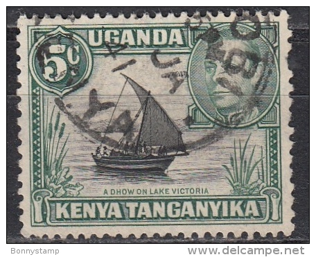 Kenya, Uganda & Tanzania, 1938-54 - 5c  Dhow On Lake  Victoria - Nr.67 Usato° - Kenya (1963-...)
