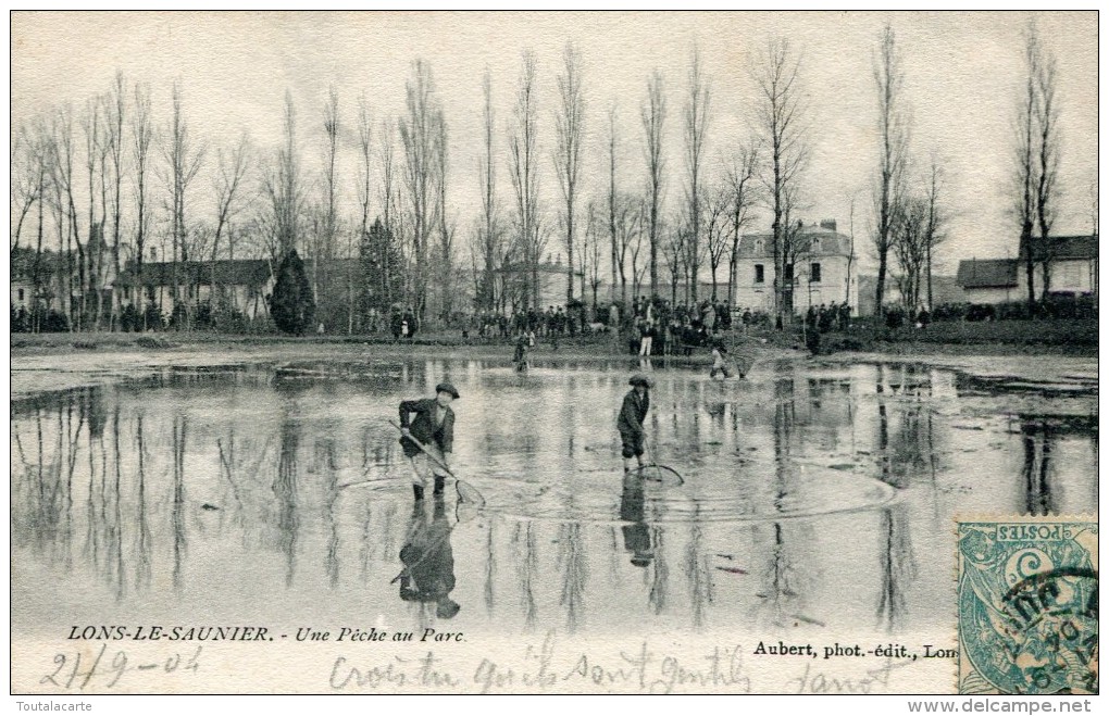 CPA 39 LONS LE SAUNIER UNE PECHE AU PARC 1904 - Lons Le Saunier