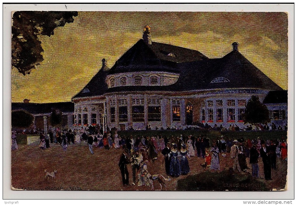 Bayern, 1908, Official Postcard Expo Of Munich, Central Restaurant, 5 Pf., Used - Hôtellerie - Horeca