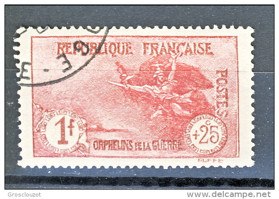 Francia 1926-27 Pro Orfani Di Guerra Y&T N. 231 Fr. 1 + 25 Carminio Usato - Used Stamps