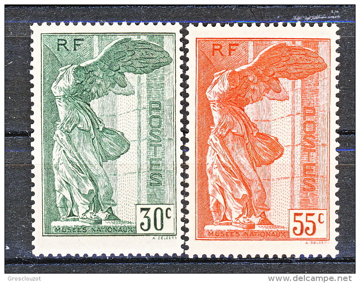 Francia 1937 Vittoria Di Samotracia Y&T Serie N. 354 - 355 MNH - Nuovi