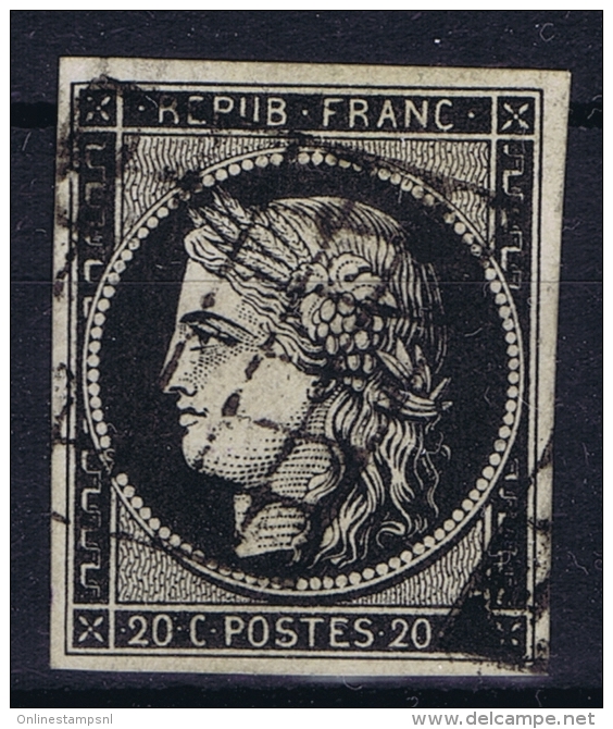 France: 1849 Yv Nr 3 Used Obl - 1849-1850 Ceres