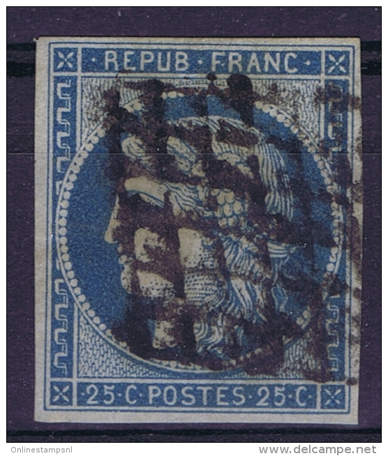 France: 1850 Yv Nr 4 Used Obl Signed/ Signé/signiert/ Approvato - 1849-1850 Ceres