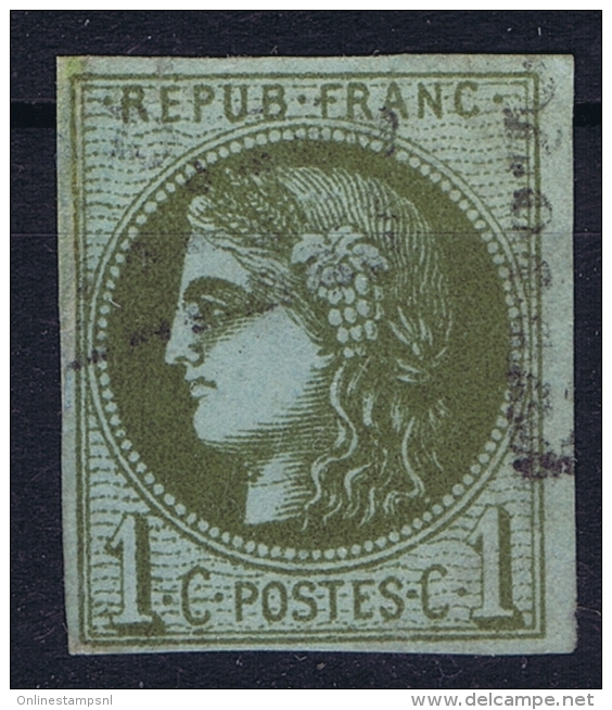 France: 1870 Yv Nr 39 C Used Obl - 1870 Emission De Bordeaux