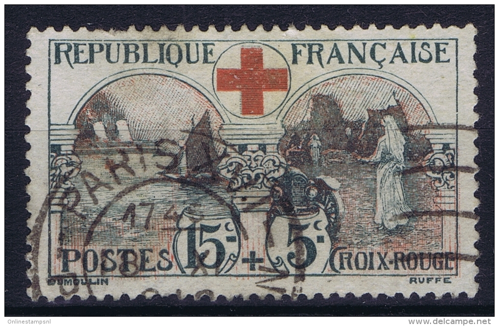 France: 1918 Yv Nr 156 Used / Obl  Croix-rouge - Gebruikt