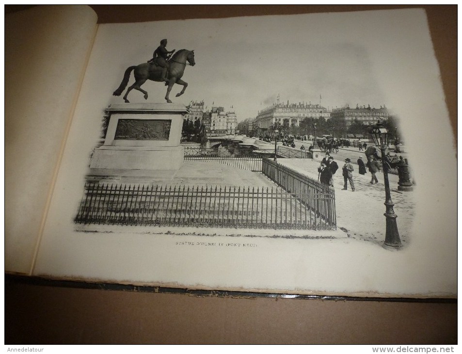 1900 PARIS PITTORESQUE ET MONUMENTAL ,par E. Deley :  grandes photographie du Paris animé (personnages, attelages, etc