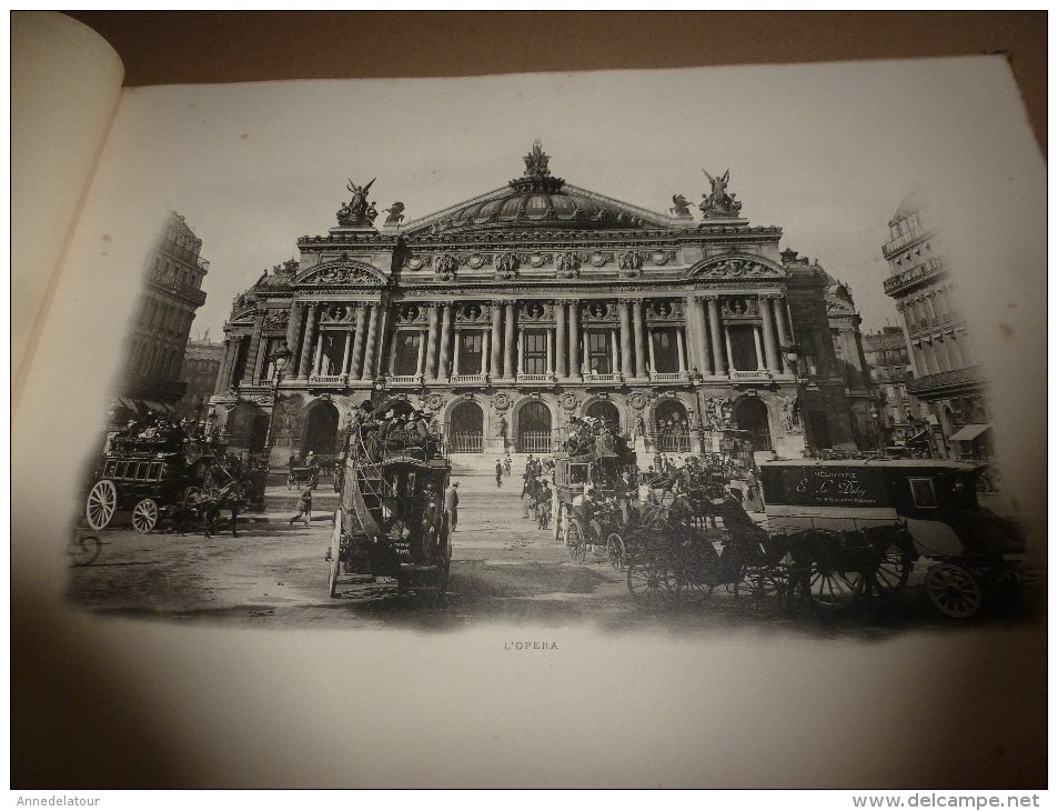 1900 PARIS PITTORESQUE ET MONUMENTAL ,par E. Deley :  grandes photographie du Paris animé (personnages, attelages, etc