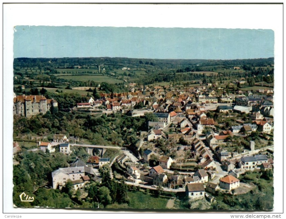 CP - BOUSSAC (23) VUE GENERALE AERIENNE A GAUCHE CHATEAU FEODAL - Boussac