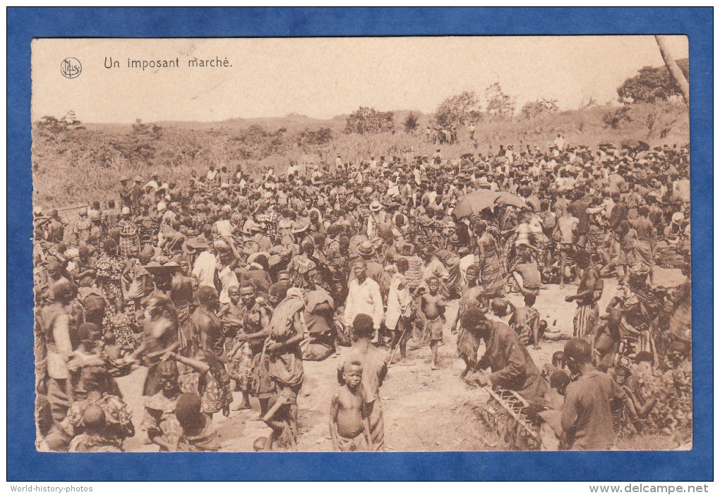 CPA - BANTANDU ( Congo Belge / Zaïre ) - Imposant Marché - Torse Nu Nude Nacked Kid Kind Enfant Ethnic Ethnographie - Africa