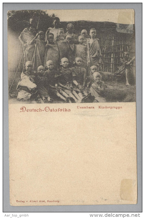 AK Afrika Tansania  Deutsch OstafrikaTanga 1899-05-06 Foto Usambara Kindergruppe A.Aust - Tanzanie