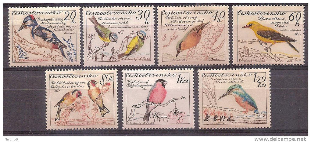 Czechoslovakia 1959  - Birds - Unused Stamps