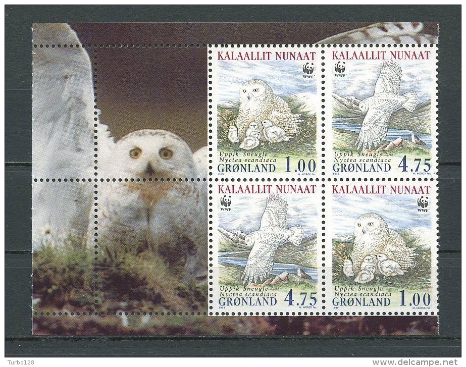 GROENLAND 1999 N° 310a/313a  Neufs ** = MNH Superbes  Cote 9 € Oiseaux Birds Faune Harfang - Neufs