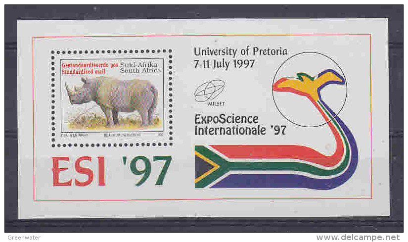 South Africa 1997 Esi / Black Rhino M/s ** Mnh (20975) - Blocks & Sheetlets