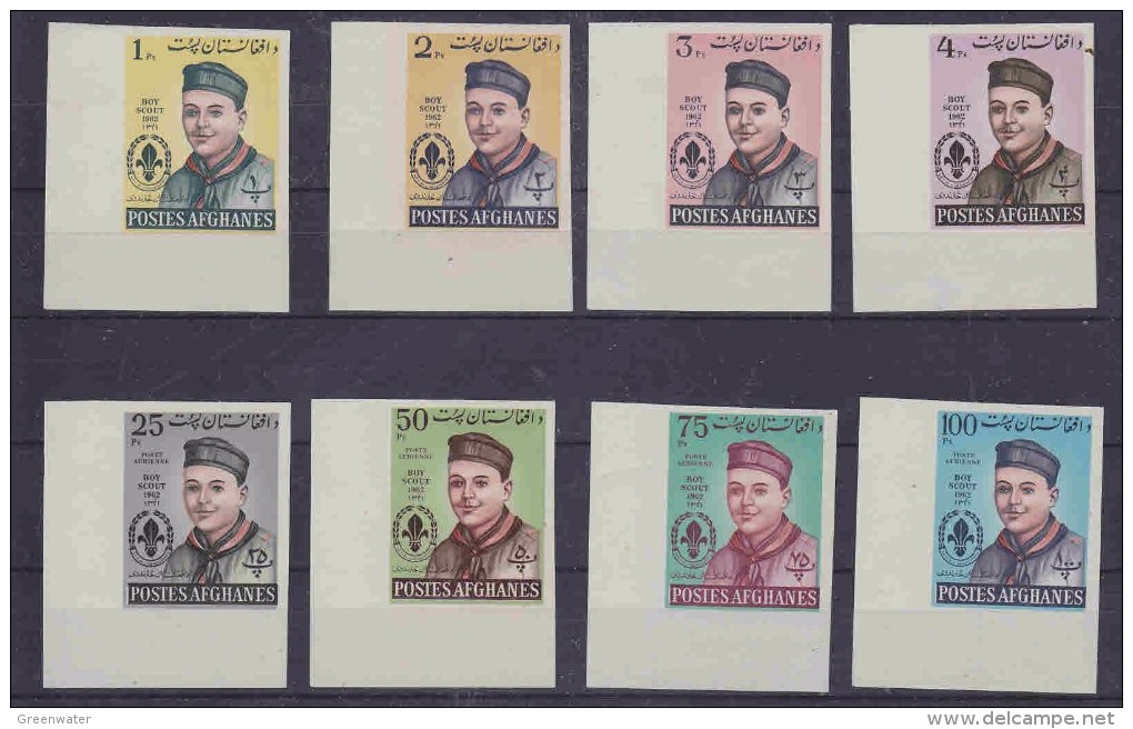 Afghanistan 1962 Boy Scouting 8v IMPERFORATED Corners ** Mnh (20976) - Afghanistan