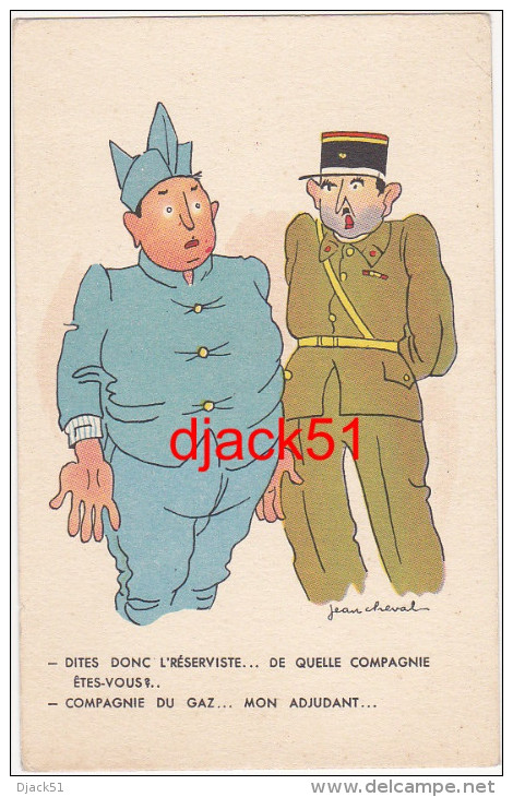 Humour Militaire (Compagnie Du Gaz)  / Illustrateur : Jean Cheval/ 2 Scans - Cheval