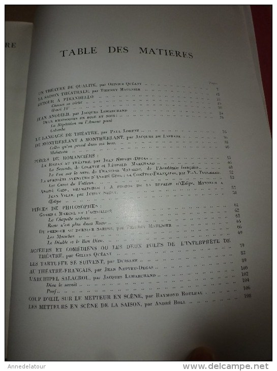 1951  THEÂTRE DE FRANCE  (contient de belles photos "pleine-page" de nos artistes )