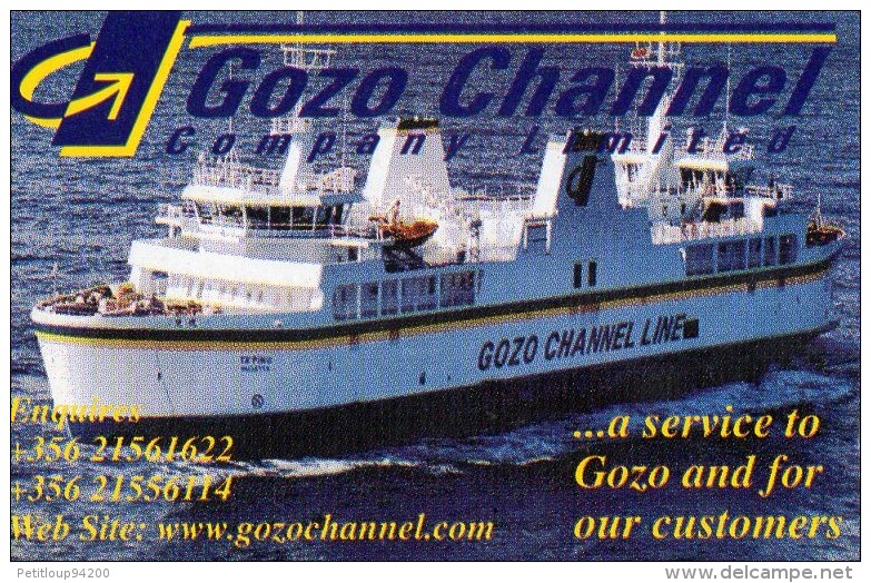 TICKET EMBARQUEMENT BATEAU  Gozo Channel  MALTE - Europe