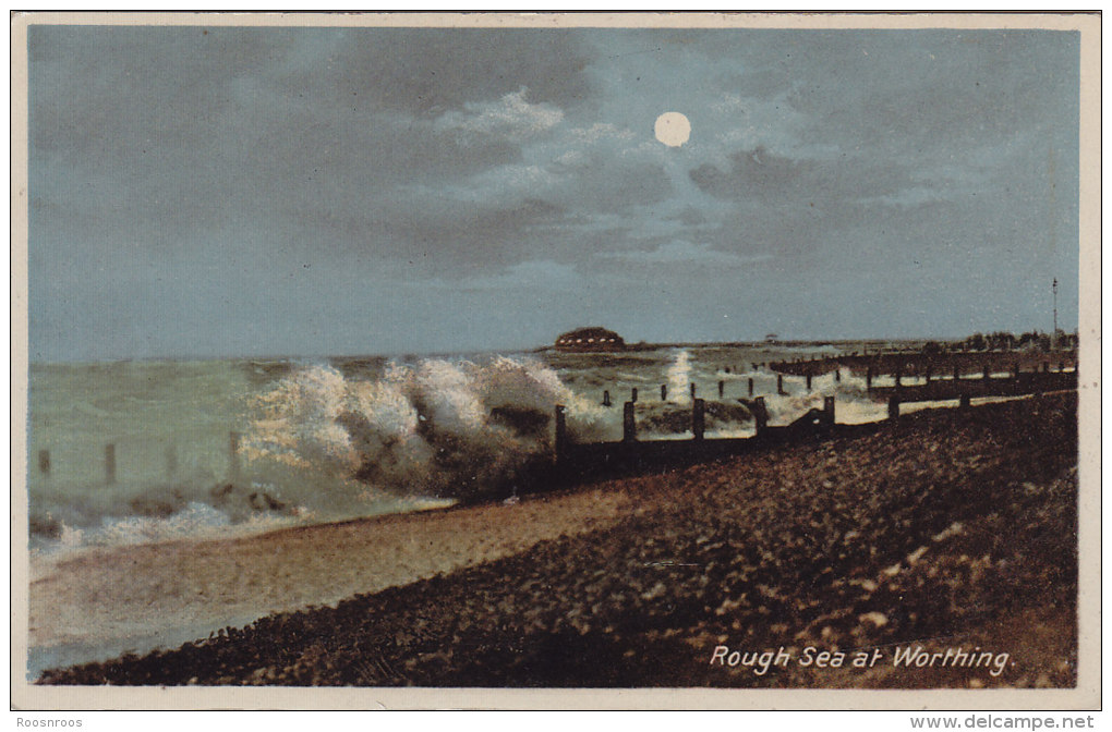 CP WORTHING ENGLAND ROUGH SEA - Worthing