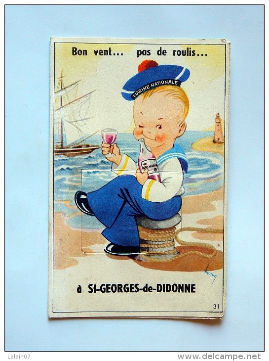 Carte Postale à Système: A SAINT-GEORGES DE DIDONNE, Bon Vent...Pas De Roulis... - Saint-Georges-de-Didonne