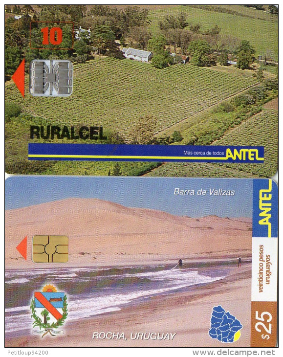 TELECARTES URUGUAY  ANTEL $10/$25   (lot De 2)  1******6 - Uruguay