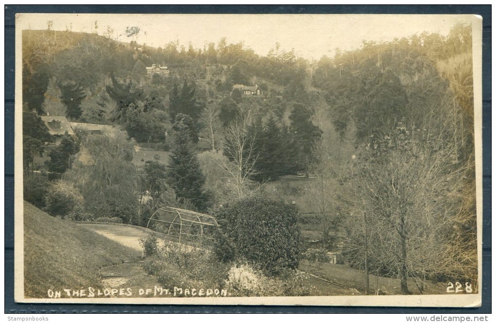 1907 Melbourne Victoria Australia Mount Macedon Real Photo Postcard - Balsall Heath Birmingham - Lettres & Documents