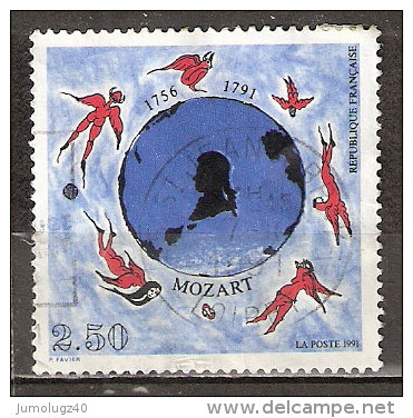 Timbre France Y&T N°2695 (02) Obl. Allégorie. 2 F. 50. Bleu, Noir, Rouge Et Bleu Foncé. Cote 0.80 € - Gebraucht