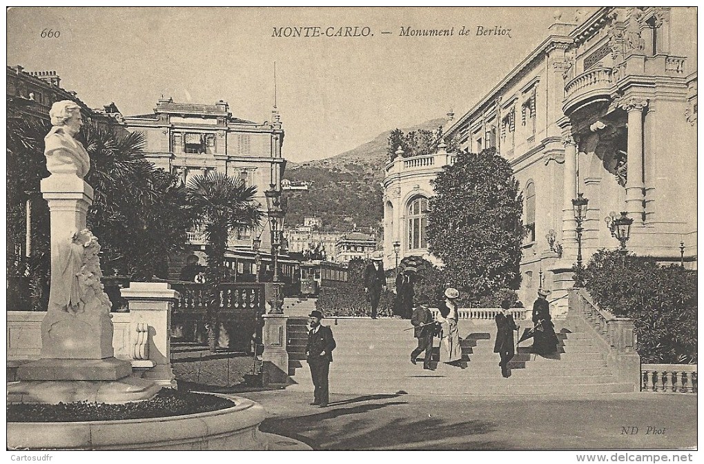 MONACO TRAM MONUMENT DE BERLIOZ SUPERBE - Opernhaus & Theater