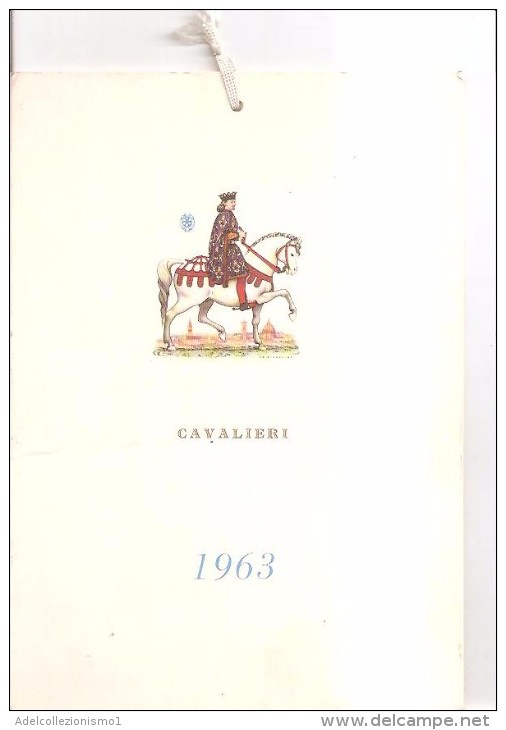 78583) CALENDARIO -CAVALIERI 1963-25 X15 CIRCA - Petit Format : 1961-70