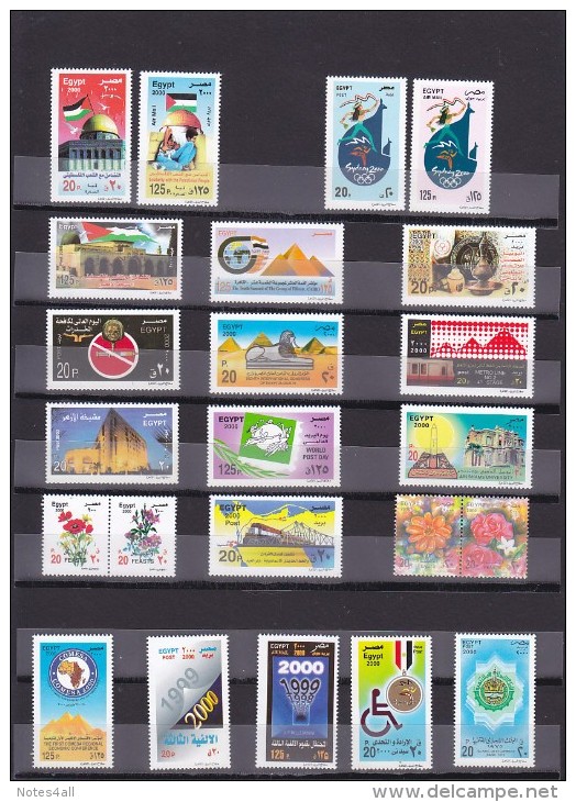 Stamps EGYPT 2000 ALL COMMEMORATIVE STAMPS ISSUED ON YEAR 2000 WITH S/S MNH */* - Neufs