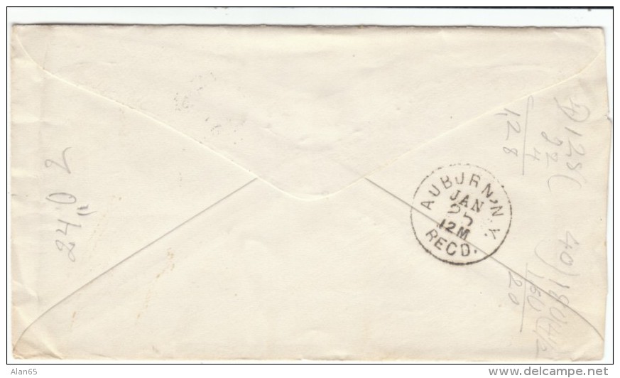 Sc #U163 3-cent Postal Stationery Envelope 1874-86 Issue Used - ...-1900