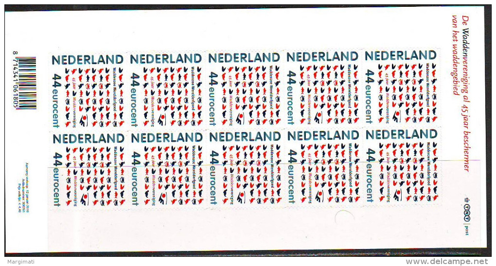 Netherland 2010. Dutch Shallows Minisheet. MNH. Pf.** - Unused Stamps